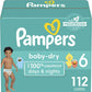 Diapers Size 6, 112 Count - Pampers Baby Dry Disposable Baby Diapers