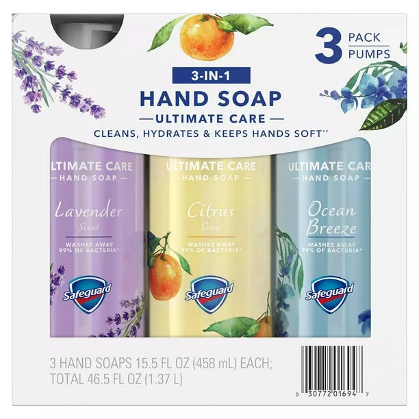 Safeguard Liquid Hand Soap Ultimate Care Pack (15.5 fl. oz. 3 pk.)