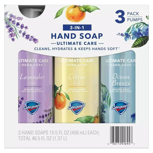 Safeguard Liquid Hand Soap Ultimate Care Pack (15.5 fl. oz. 3 pk.)