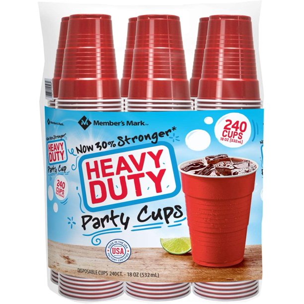 Member's Mark Heavy-Duty Red Cups (18 oz., 240 ct.)