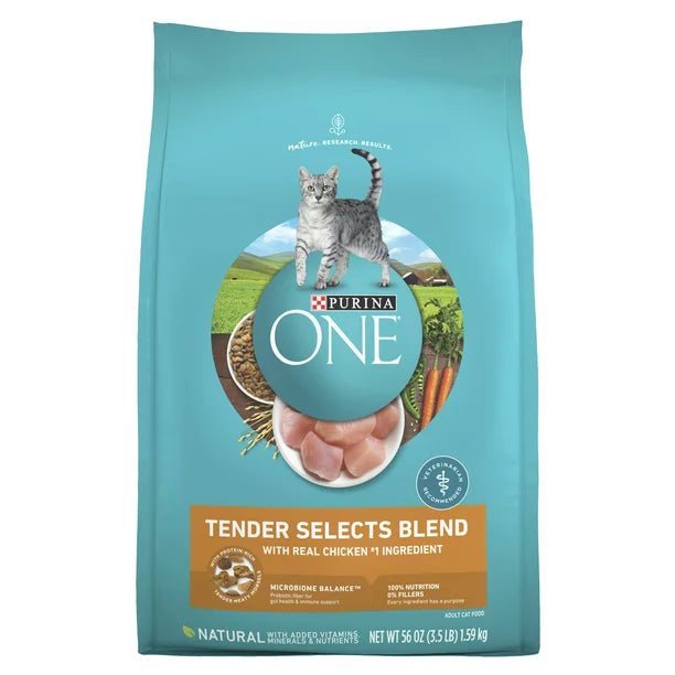 Purina ONE Tender Selects Blend With Real Chicken Digestive Natural Dry Cat Food