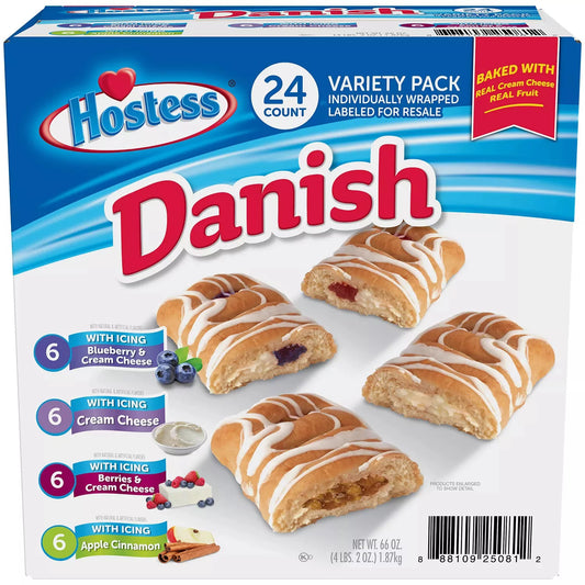 Hostess Danish Claw Variety Pack (24 ct.)