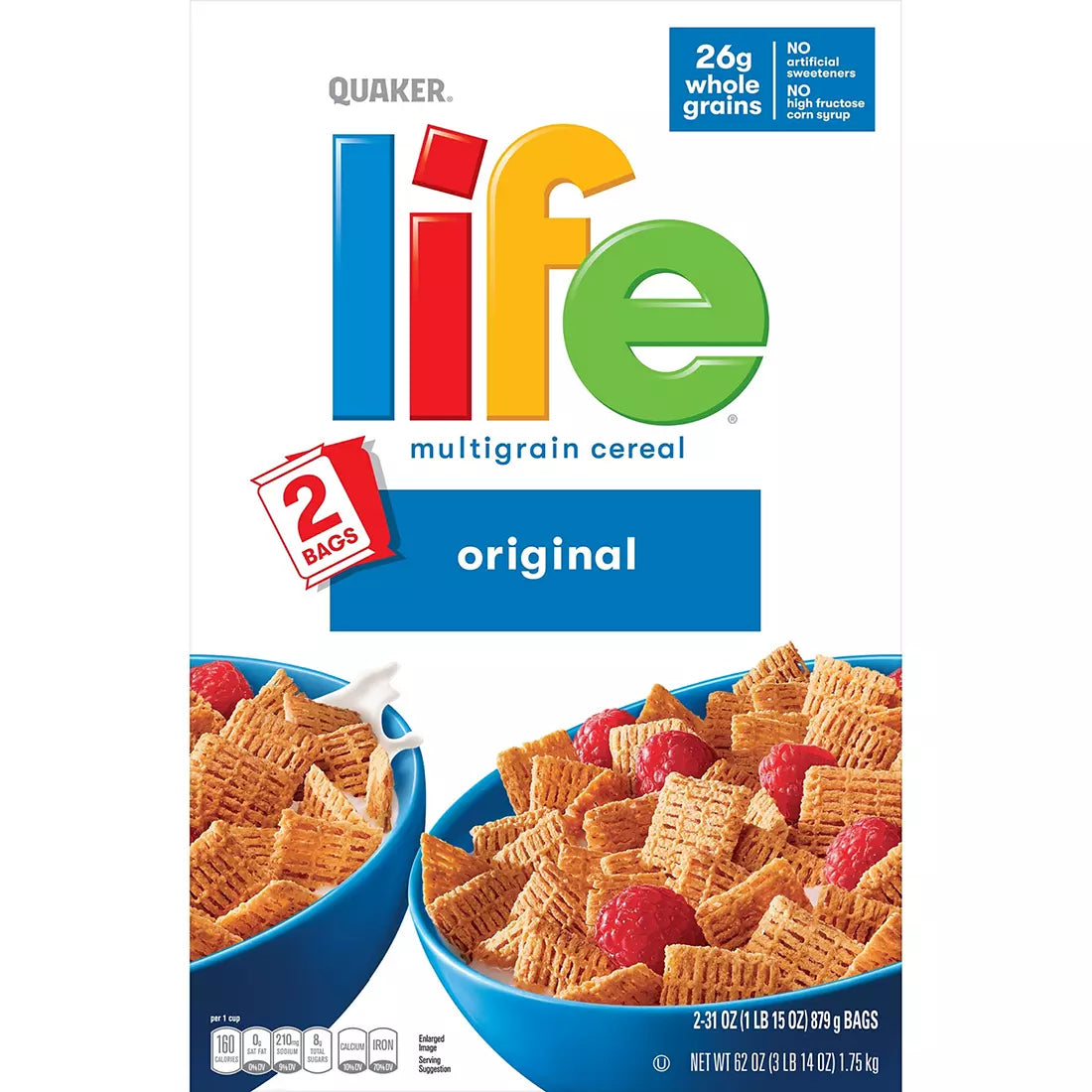 Quaker Life Cereal, 2 pk./31 oz.