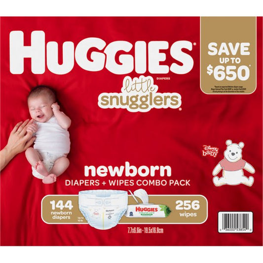 Huggies Little Snugglers Diapers - Newborn & Wipe Combo