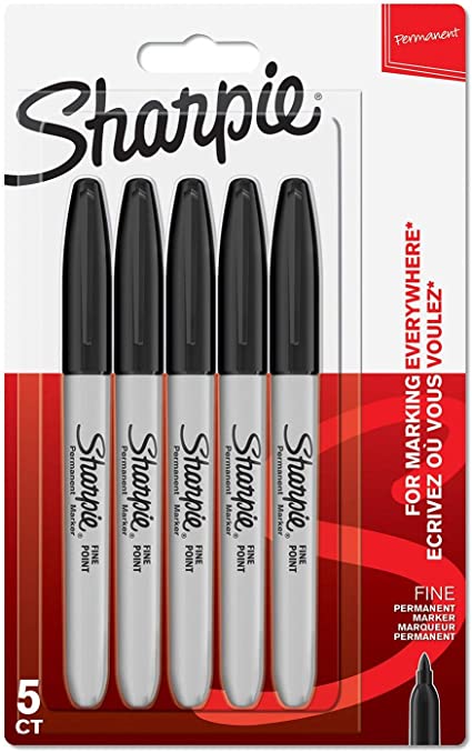 Sharpie Fine Permanent Marker, Black (5 ct.) 2pk