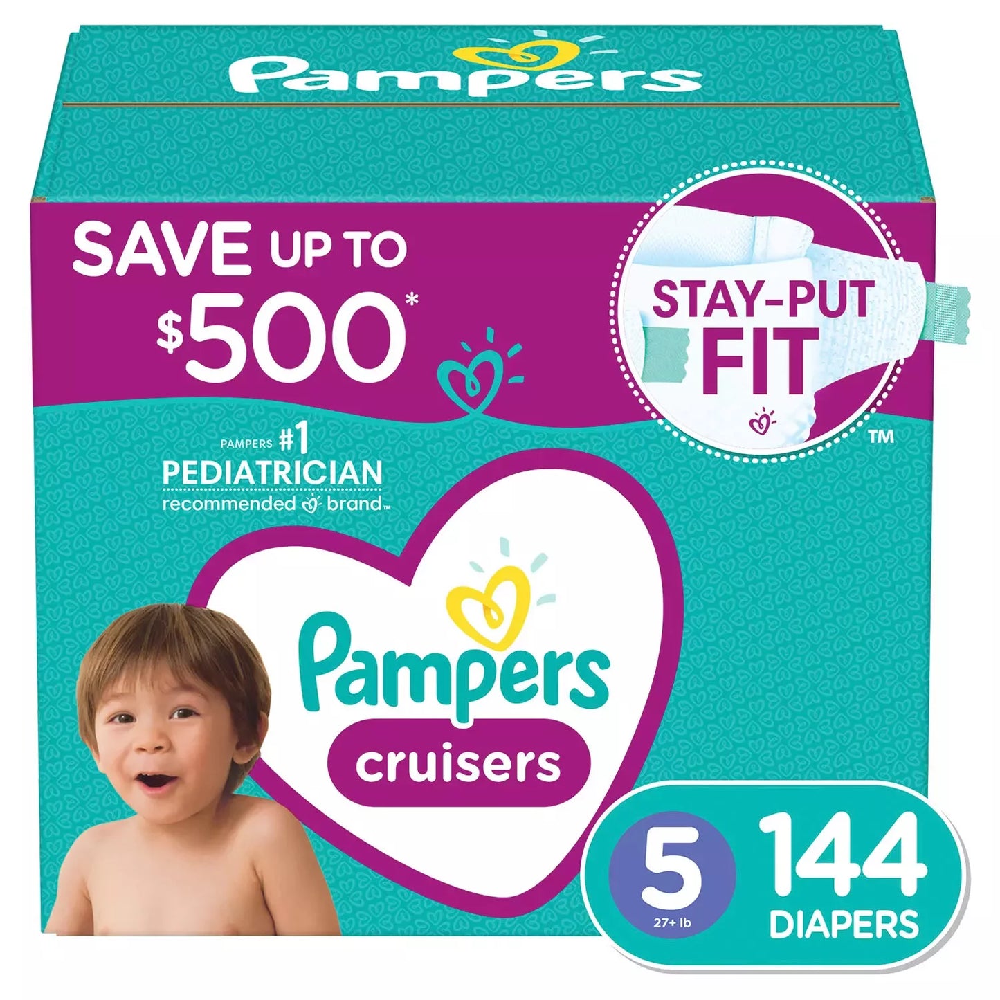 Pampers Cruisers Diapers - Size 5 -144 Count