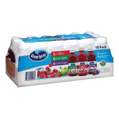 Ocean Spray Juice Drink Variety Pack (10 fl. oz., 18 pk.)