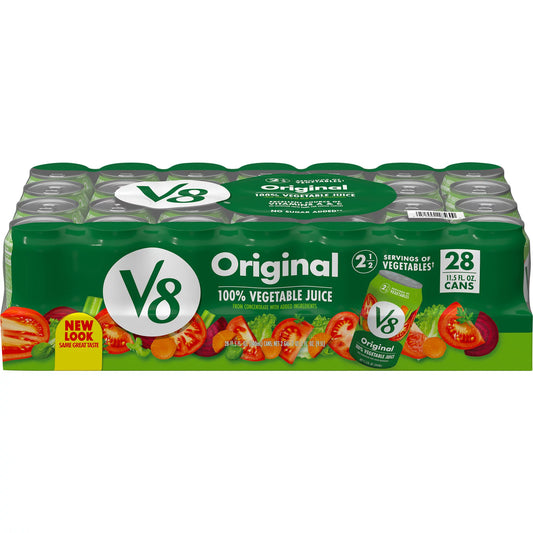 V8 Original 100% Vegetable Juice, 5.5 FL OZ Can (Pack of 24)