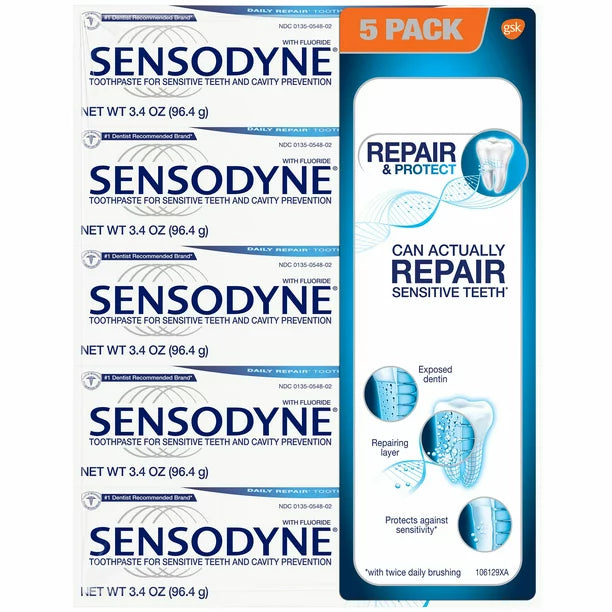 Sensodyne Repair & Protect Toothpaste for Sensitive Teeth (3.4 oz., 5 pk.)