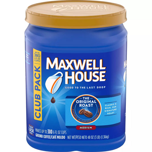 Maxwell House Original Roast Ground Coffee, 48 oz.