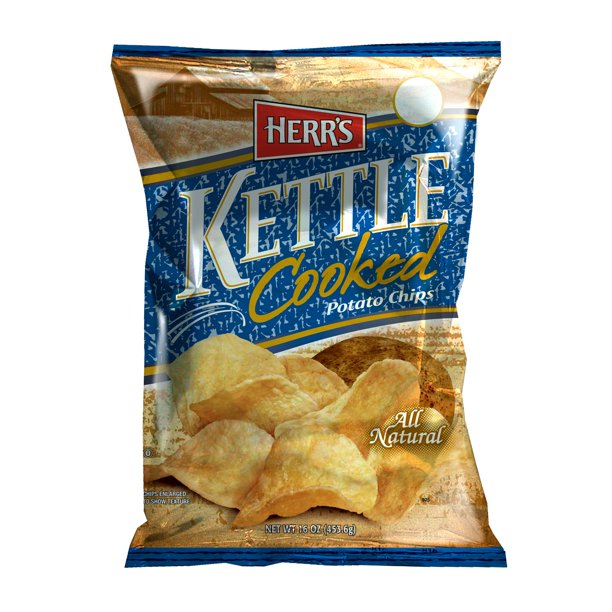 HERR'S All Natural Kettle Cooked Potato Chips, 16 oz.