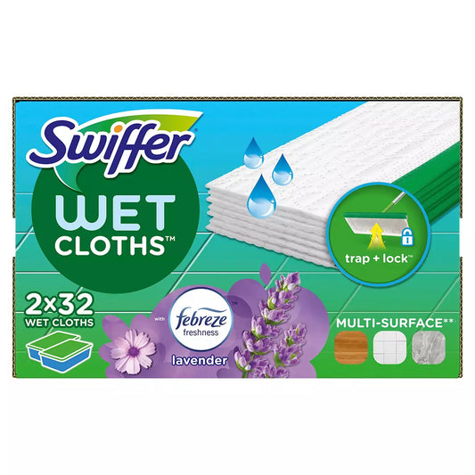 Swiffer Sweeper Lavender, Vanilla & Comfort Wet Mopping Cloths, 64 ct.