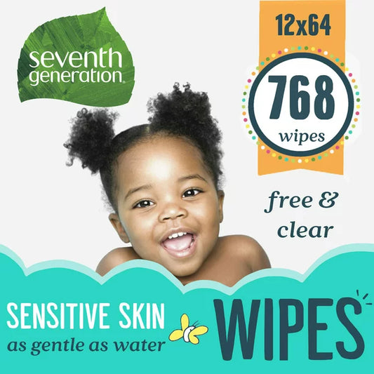 Seventh Generation Free & Clear Baby Wipes, Unscented (768 ct.)