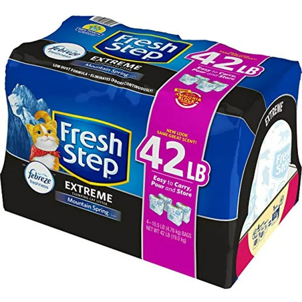 Fresh Step Extreme Clumping Cat Litter w/ Febreze, Mountain Spring Scent (42 lbs.)