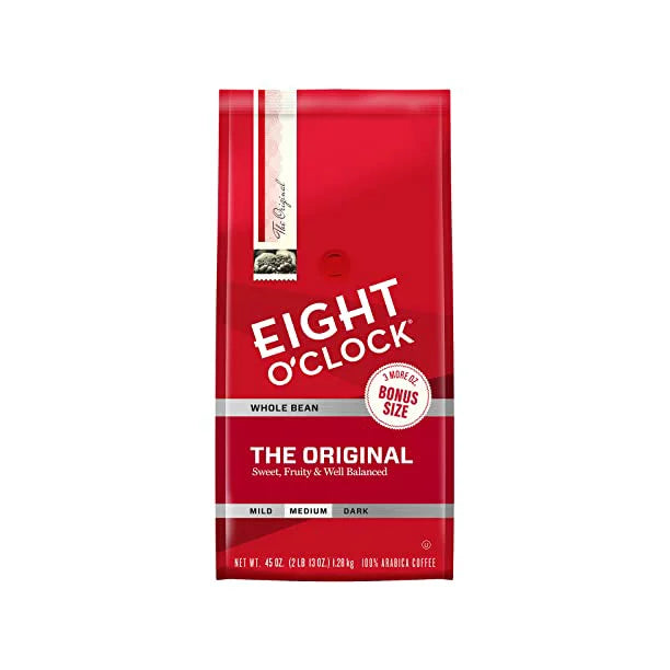 Eight O'Clock Original Arabica Whole Bean Coffee, 45 oz.