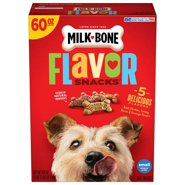 Milk-Bone Flavor Snacks Small Dog Biscuits, Crunchy Variety Pack (8 lbs.)