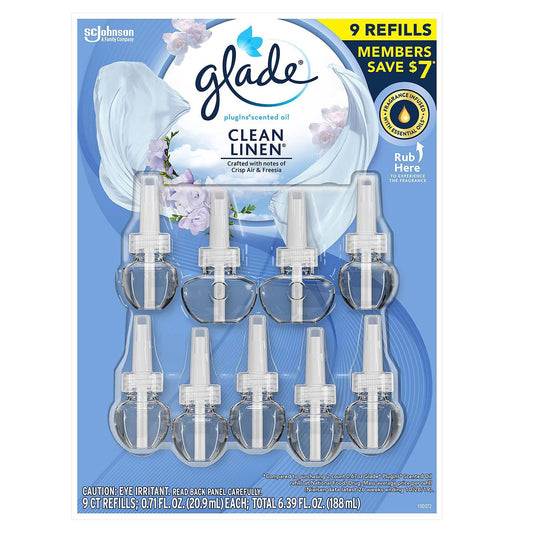 Glade PlugIns Scented Essential Oil Refills (6.39 fl. oz., 9 ct.)