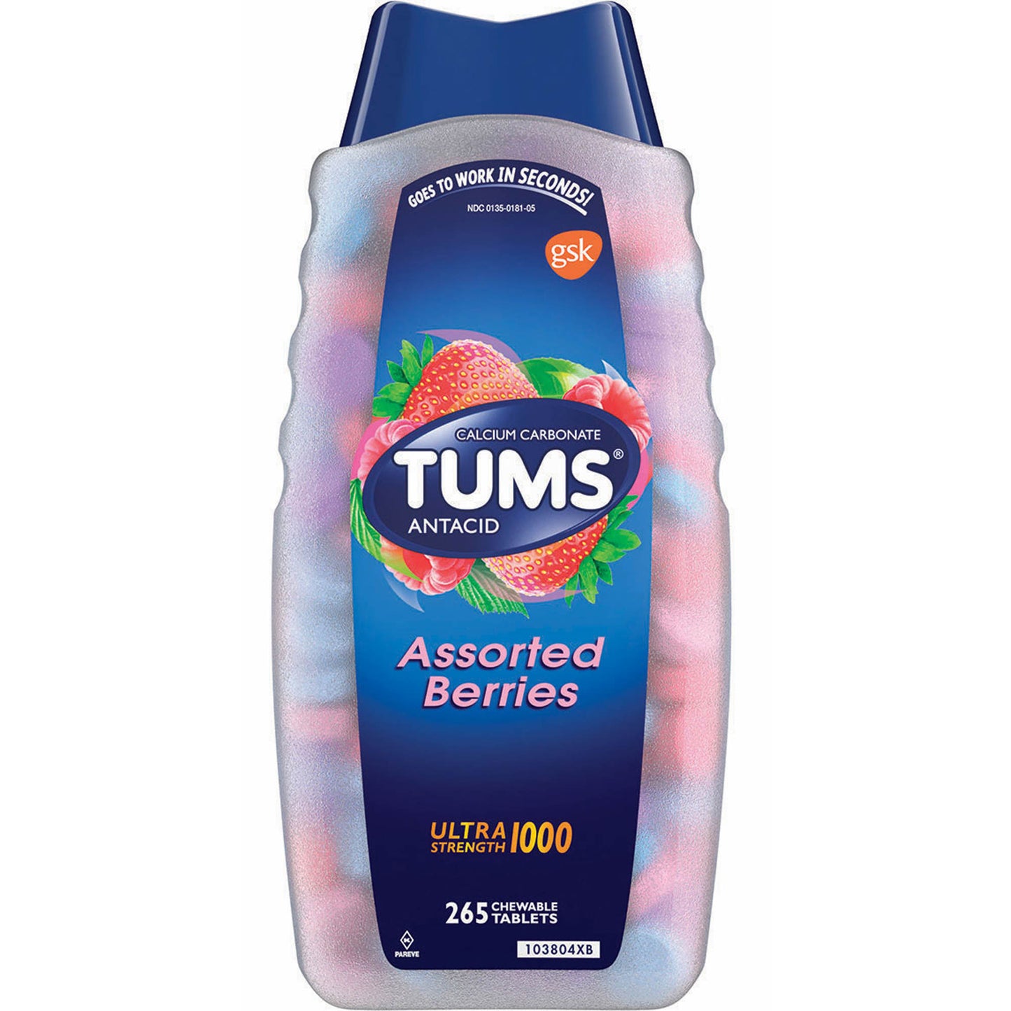 Tums Ultra Strength Assorted Berries Antacid Tablets, 265 ct.