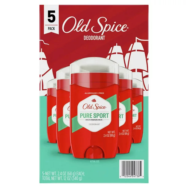 Old Spice High Endurance Deodorant for Men, Aluminum Free, 48 Hour Protection, Original Scent (2.4 oz., 5 pk.)