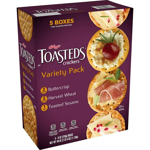 Kellogg's Toasteds Crackers Variety Pack (8 oz., 5 pk.)