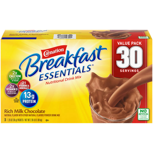 Carnation Breakfast Essentials Nutritional Drink Mix, Chocolate (30 ct.)