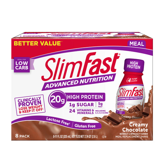 SlimFast Advanced Creamy Chocolate High Protein Ready to Drink Meal Replacement Shakes (11 fl. oz., 15 pk.)