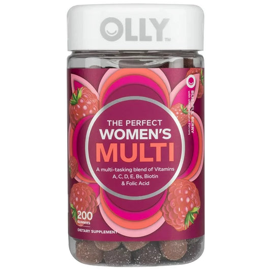 OLLY Women's Multi Vitamin Gummies with Biotin, Blissful Berry (200 ct.)