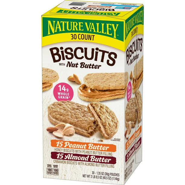 Nature Valley Biscuit Sandwich, Variety Pack (30 ct.)