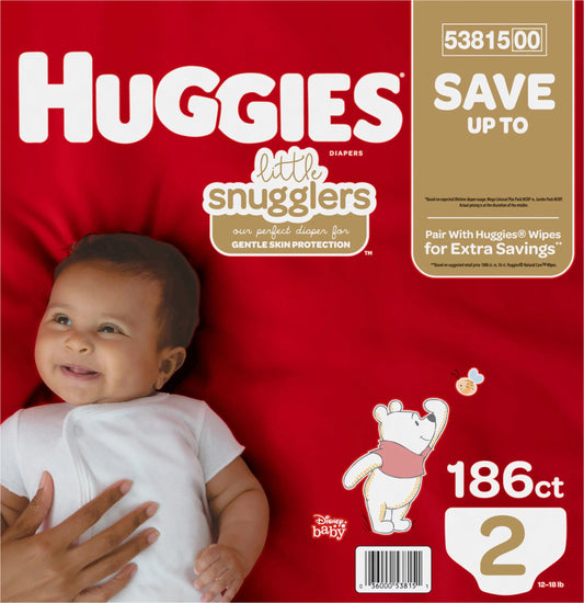 Huggies Little Snugglers Diapers Size 2 - 186 ct.