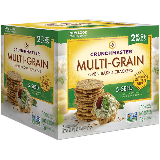 Crunchmaster 5 Seed Multi-Grain Cracker with Olive Oil (10 oz., 2 pk.)