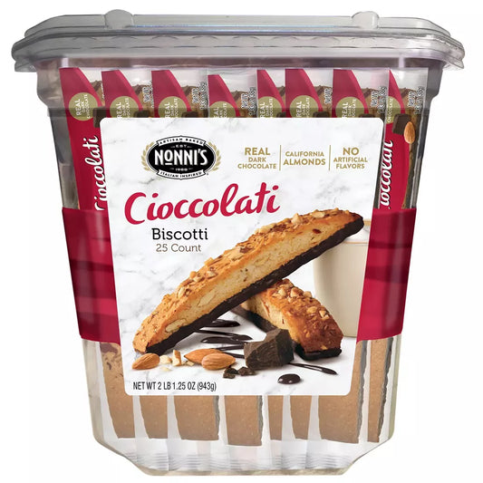 Nonni's Cioccolati Biscotti, 25 ct.