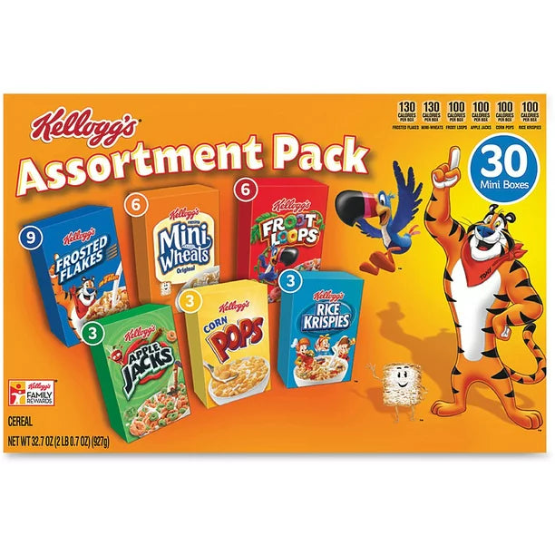 Kellogg's Jumbo Assortment Pack (32.7 oz., 30 pk.)