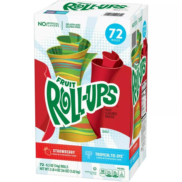 Fruit Roll-Ups Fruit Snacks Variety Pack (0.5 oz., 72 pk.)