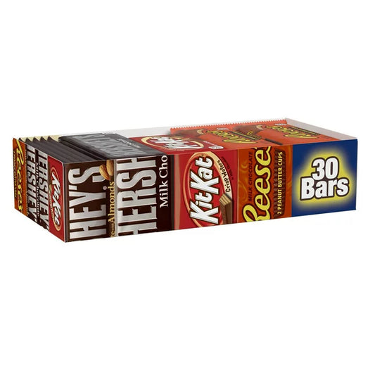 HERSHEY'S, KIT KAT and REESE'S Assorted Milk Chocolate Candy Bars, Fundraise, Individually Wrapped, Bulk Variety Pack (45 oz., 30 ct.)