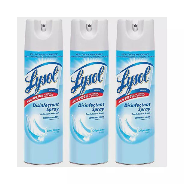 Lysol Disinfectant Spray, Crisp Linen Scent (19 oz., 3 pk.)
