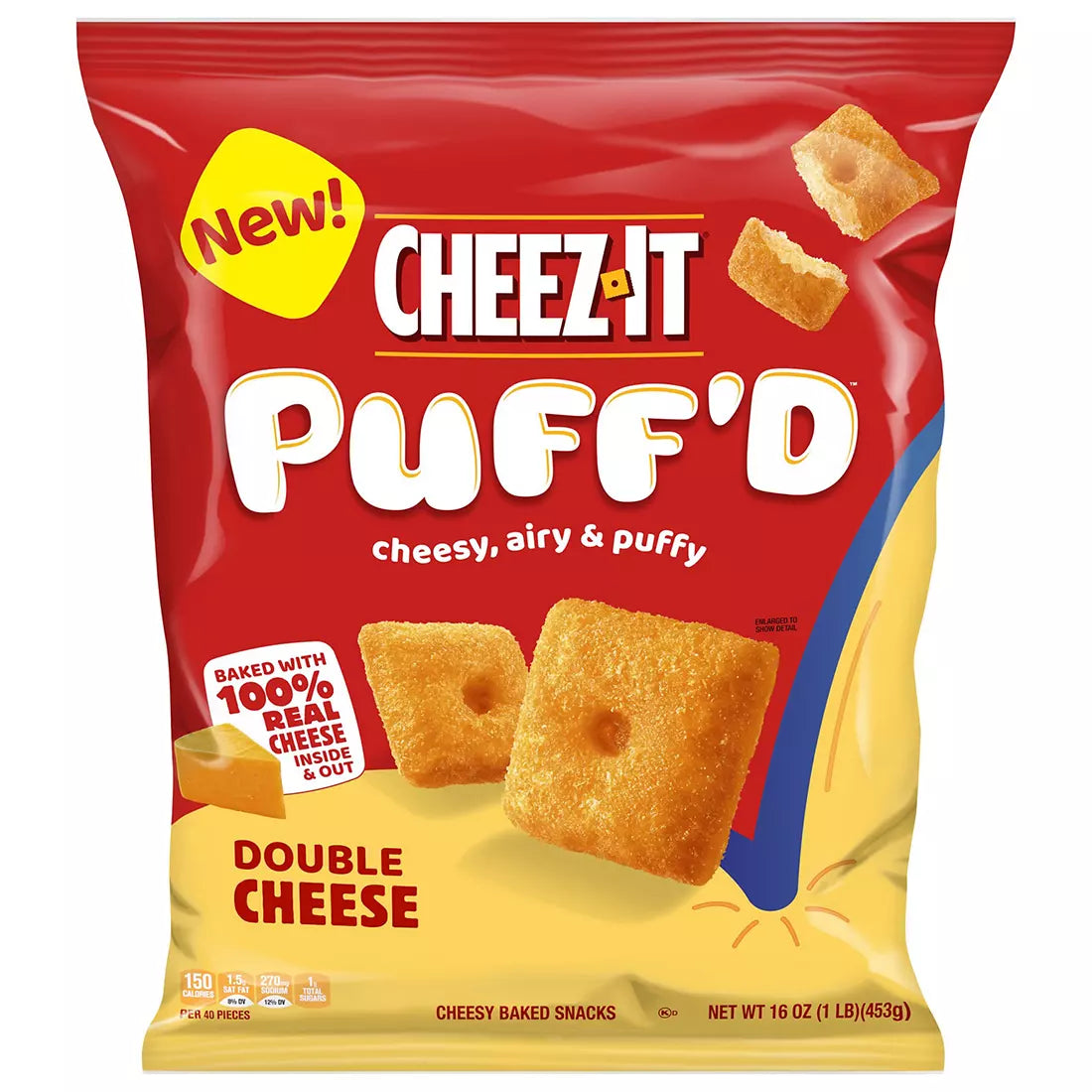 Cheez-It Crackers Puff'd Double Cheese (16 oz.)