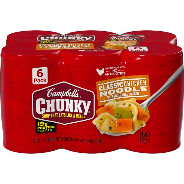 Campbell's Chunky Classic Chicken Noodle Soup, 6 pk.