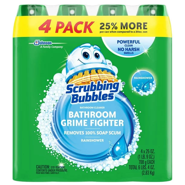 Scrubbing Bubbles Foaming Bathroom Cleaner, Rainshower (25 oz., 4 pk.)