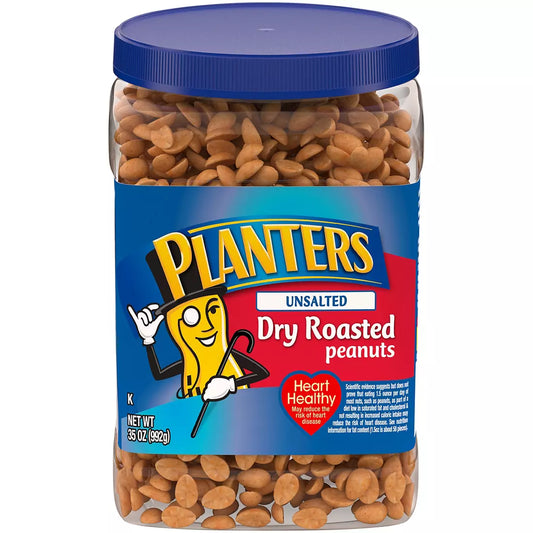 Planters Unsalted Dry Roasted Peanuts, 35 oz.