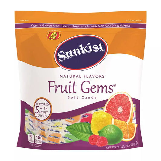 Sunkist Fruit Gems Assorted Soft Candy, 2 lbs.