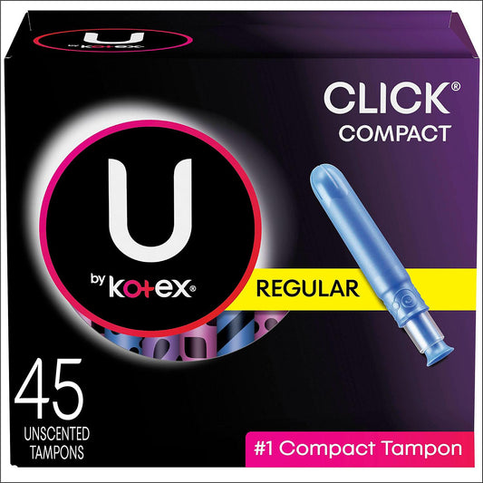 U by Kotex Click Compact Tampons, Regular Absorbency (90 ct.)