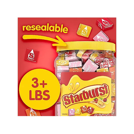 Starburst Original Fruity Chewy Candy Bulk Jar (3lbs 6oz)