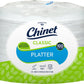 Chinet Classic White Oval Platter Plates, 12.625" x 10" (100 ct.)