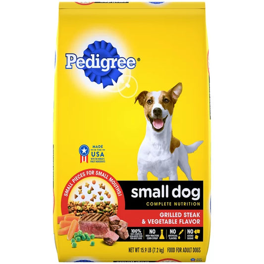 Pedigree Complete Nutrition Dry Dog Food for Small Dogs, Grilled Steak & Vegetable Flavor (20 lbs.)