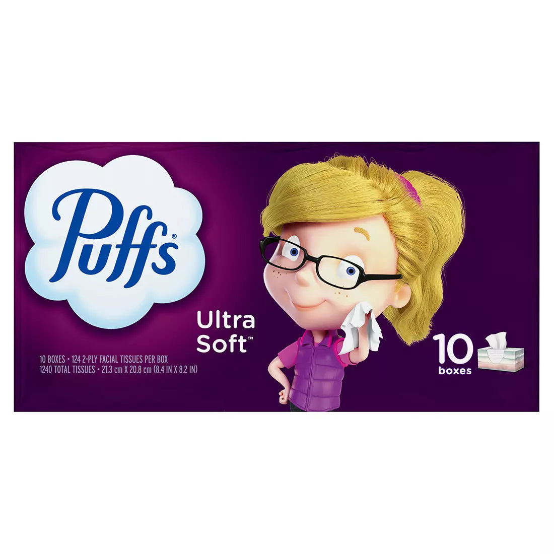 Puffs Ultra Soft and Strong Facial Tissues, 10 ct.