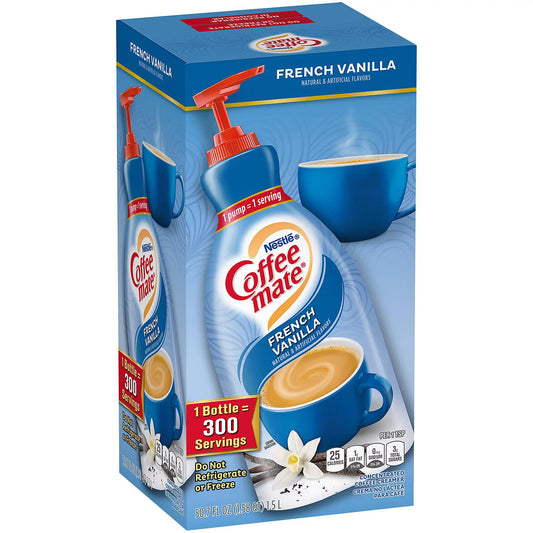 Nestle Coffee mate Liquid Creamer Pump, French Vanilla (1.5 L)