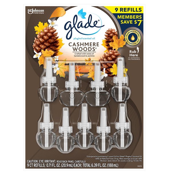 Glade PlugIns Scented Essential Oil Refills (6.39 fl. oz., 9 ct.)