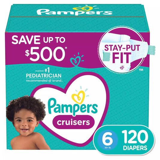 Pampers Cruisers Diapers - Size 6 -120 Count