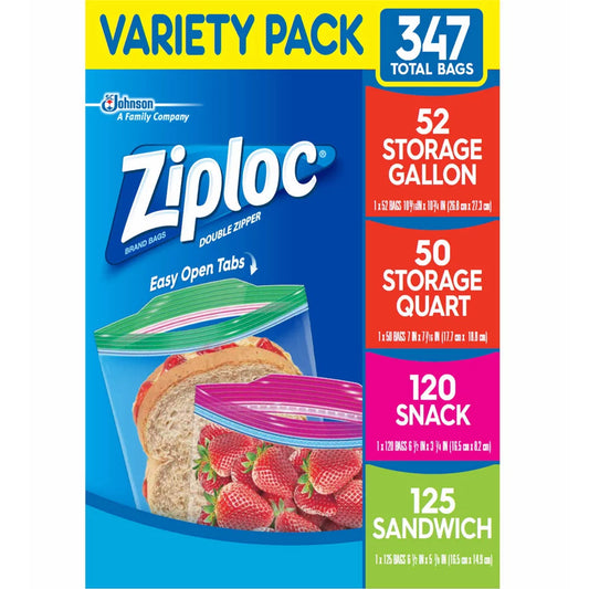 Ziploc Easy Open Bags Variety Pack (347 ct.)