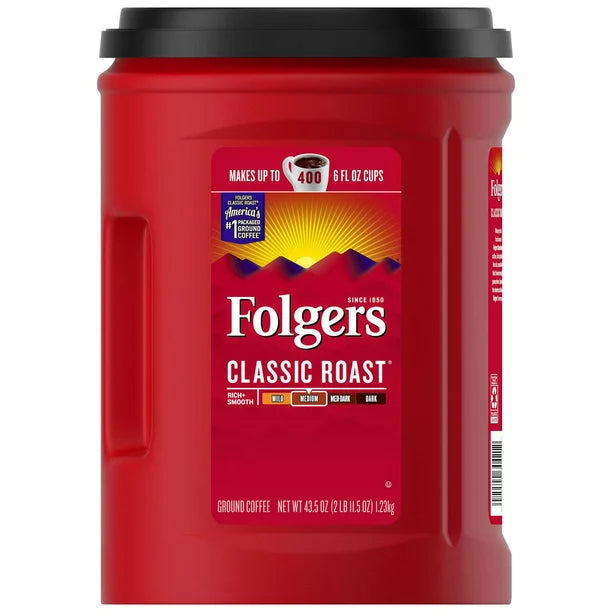 Folgers Classic Roast Ground Coffee (43.5 oz.)